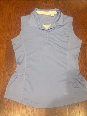 ANNIKA Sleeveless Polo Top — Periwrinkle
